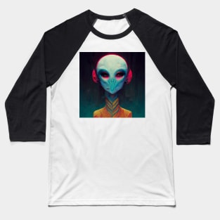 Alien with headphones listening to music Baseball T-Shirt